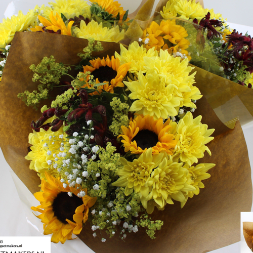 Ramo Floral de Girasol, 1 o 4 uds de 50 cm